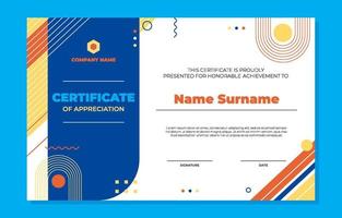 Flat Modern Certificate vector