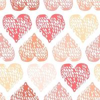 Vector seamless background with colorful heart shape. Use it for wallpaper, textile print, pattern fills, web page, surface textures, wrapping paper, design of presentation and other graphic design