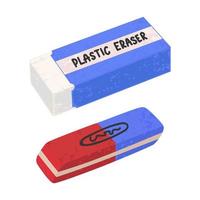 Vector colorful illustration Set of Eraser isolated on white background