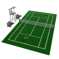 Juego de tenis renderizado en 3d perfecto para proyecto de diseño png