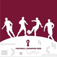 Silhouette of player football vector