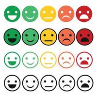 Illustration set of emoticons vector