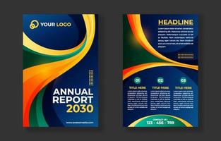 Modern Annual Report Cover Template vector