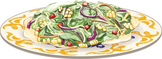 logotipo de comida de méxico dibujado a mano y gráfico de comida tradicional ilustración png con bandera mexicana
