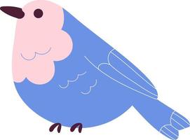 Bird blue cartoon. vector