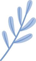 A branch with blue leaves. vector