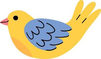caricatura de pájaro amarillo. vector