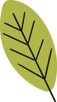 Green tree leaf. vector