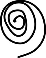 The circle is spiral with sinuous lines. vector