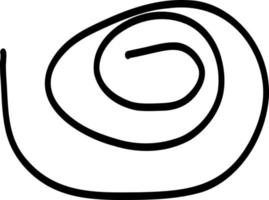 The circle is spiral with sinuous lines. vector