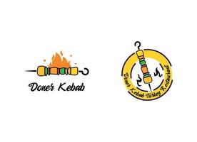 plantilla de diseño de logotipo de kebab. vector