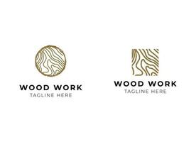 Capenter industry logo design. Wood Logo Design vector