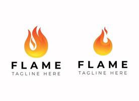 plantilla de vector de diseño de logotipo de llama de fuego.