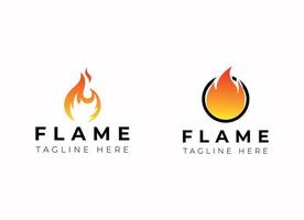 plantilla de vector de diseño de logotipo de llama de fuego.