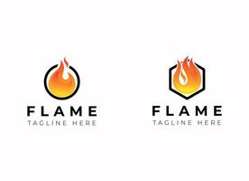 plantilla de vector de diseño de logotipo de llama de fuego.