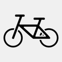 icono de bicicleta. elementos de transporte. iconos en estilo glifo. bueno para impresiones, carteles, logotipos, letreros, anuncios, etc. vector