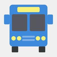 Icon bus. Transportation elements. Icons in flat style. Good for prints, posters, logo, sign, advertisement, etc. vector