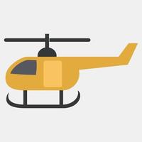 helicóptero icono. elementos de transporte. iconos de estilo plano. bueno para impresiones, carteles, logotipos, letreros, anuncios, etc. vector