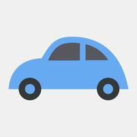 coche icono. elementos de transporte. iconos de estilo plano. bueno para impresiones, carteles, logotipos, letreros, anuncios, etc. vector