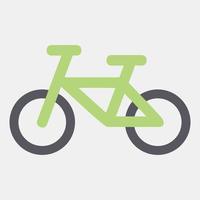 icono de bicicleta. elementos de transporte. iconos de estilo plano. bueno para impresiones, carteles, logotipos, letreros, anuncios, etc. vector