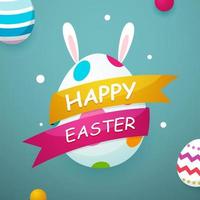 Happy Easter with eggs element. greeting card and poster design. Vector illustration