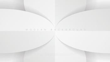 fondo geométrico abstracto blanco moderno con efecto de arte de papel vector