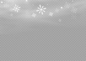 nieve y viento. elemento decorativo degradado blanco.ilustración vectorial. invierno y nieve con niebla. viento y niebla. vector