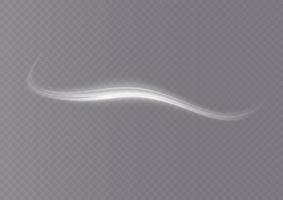 White glowing shiny lines effect vector background. Luminous white lines of speed. Light glowing effect. Light trail wave, fire path trace line and incandescence curve twirl.