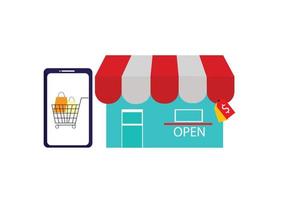 online shopping vector illustration