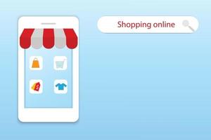 online shopping vector illustration