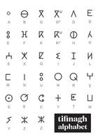 Tifinagh Alphabet, Amazigh text vector, berber letter, tifinagh hand script, amazigh brush letters. vector