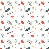 Christmas and New Year eve pattern vector