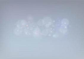 efecto bokeh de luz aislado. luces de bokeh brillantes abstractas de luz. fondo de navidad de polvo brillante. destello de destello de concepto de navidad. luz de polvo png blanco. vector
