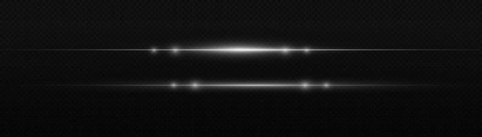 Horizontal beams of light. Beautiful light reflections. Glowing stripes on a light background. Glowing abstract sparkling background. Set of white horizontal highlights. Laser beams. spark and stars. vector