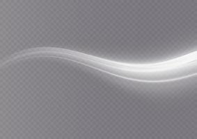 White glowing shiny lines effect vector background. Luminous white lines of speed. Light glowing effect. Light trail wave, fire path trace line and incandescence curve twirl.