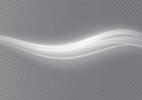 White glowing shiny lines effect vector background. Luminous white lines of speed. Light glowing effect. Light trail wave, fire path trace line and incandescence curve twirl.