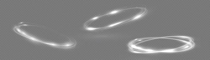 White glowing shiny lines effect vector background. Luminous white lines of speed. Light glowing effect. Light trail wave, fire path trace line and incandescence curve twirl.