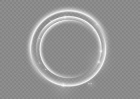 Light white Twirl. Curve light effect of white line. Abstract luxury white light vector flare semicircle and spark light effect. Luminous white circle portal. PNG Podium, platform, table.