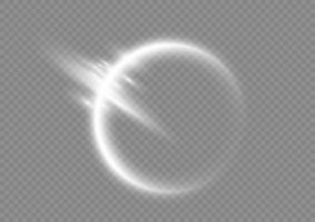 Light white Twirl. Curve light effect of white line. Abstract luxury white light vector flare semicircle and spark light effect. Luminous white circle portal. PNG Podium, platform, table.