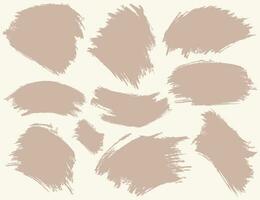 Ink vector wheat color brush stroke big bundle