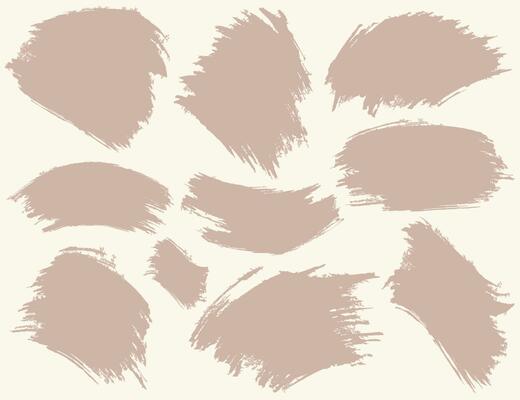Ink vector wheat color brush stroke big bundle