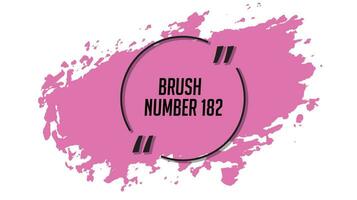 Pink color paint brush vector