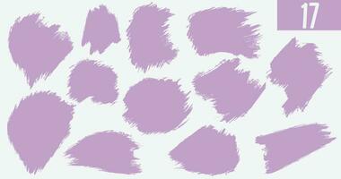 Abstract grunge brush stroke design set vector