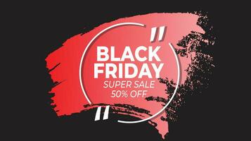 Black friday sale brush stroke banner vector