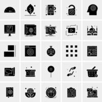 25 iconos de negocios universales vector ilustración de icono creativo para usar en proyectos relacionados con la web y dispositivos móviles