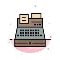 Fax Print Printer Shopping Abstract Flat Color Icon Template vector