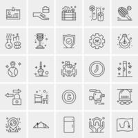 25 iconos de negocios universales vector ilustración de icono creativo para usar en proyectos relacionados con la web y dispositivos móviles