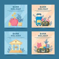 Bank Holiday Social Media Posts vector