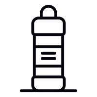 Fabric cleaner bottle icon, outline style vector