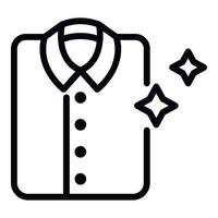 Clean tshirt icon, outline style vector